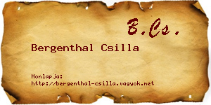 Bergenthal Csilla névjegykártya